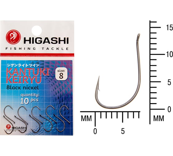 Изображение товара Крючок HIGASHI Kantuki Keiryu #8 Black nickel 01369