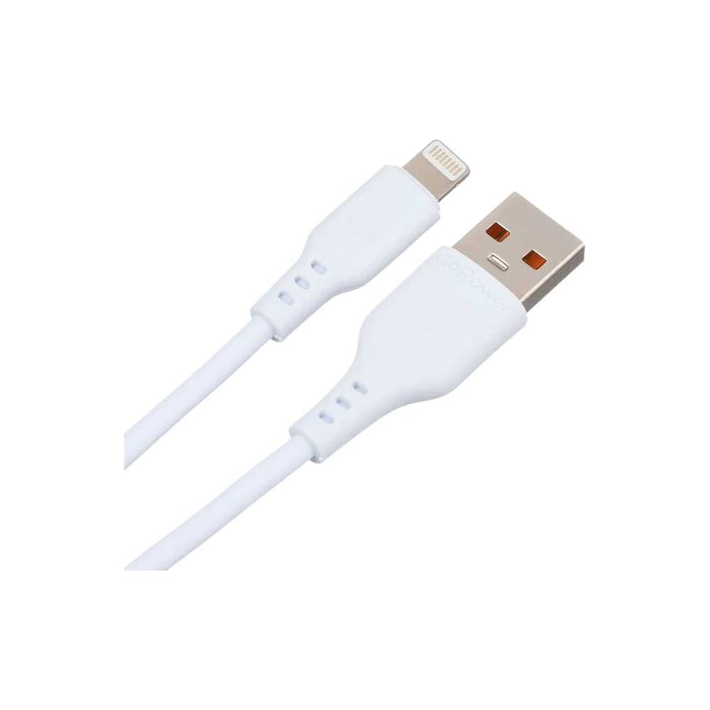 Изображение товара Кабель GoPower GP01L USB (m)-Lightning (m) 1.0м 2.4A ПВХ белый 00-00018567