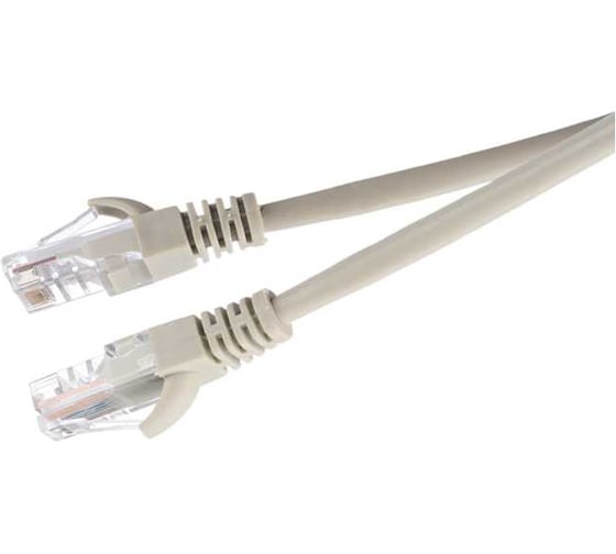 Изображение товара Патч-корд GoPower 1 RJ-45 (m)-RJ-45 (m) 3.0м кат.5е ПВХ 26AWG CCA серый в пакете 00-00029036