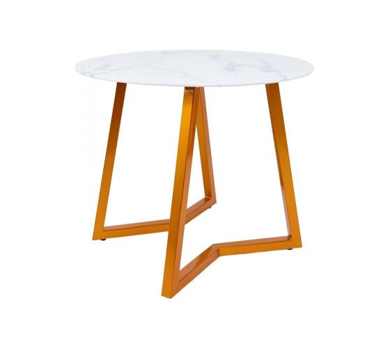 Изображение товара Стол Aks Home GOLDIE, d 90x76, Мрамор/золотой 79603