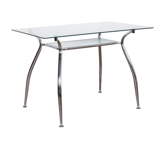 Изображение товара Стол Aks Home PATRIZIA, хром/стекло, 1100x700x750x8/5 59156