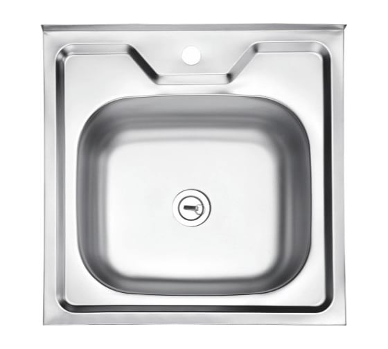 Изображение товара Мойка LEDEME нержавеющая сталь, накладная, 500x500x140 мм, 0,4 мм, выпуск малый, МАТОВАЯ без сифона L75050 869451