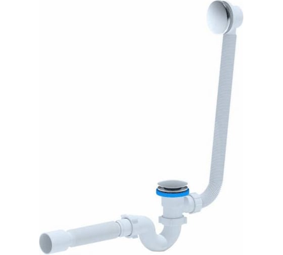 Изображение товара Сифон для ванны АНИ Пласт трубный, автомат, 1 1/2x40, гофра, 40х50 EC155GS 025-1035