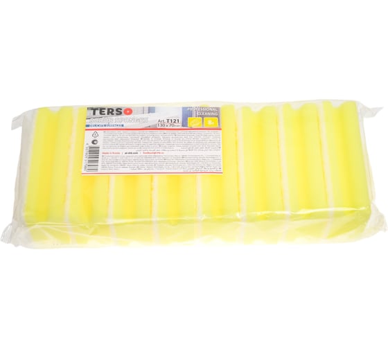 Изображение товара Губка для клининга TERSO Арт Т121 фреза 130x70x44 8 шт (16) Желтый T121