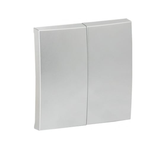 Изображение товара Лицевая панель 2-клавишного проходного выключателя EKF PROxima Валенсия 10А, сталь ESV10-L-027-30