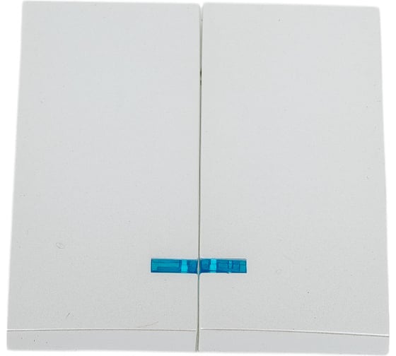 Изображение товара Лицевая панель 2-клавишного выключателя с индикатором EKF PROxima Валенсия 10А, жемчуг ESV10-L-123-50