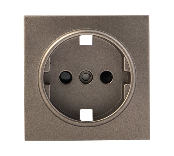 Изображение товара Лицевая панель 1-местной розетки EKF PROxima Валенсия с заземлением, 16А, графит, с защитными шторками ESR16-L-028-60