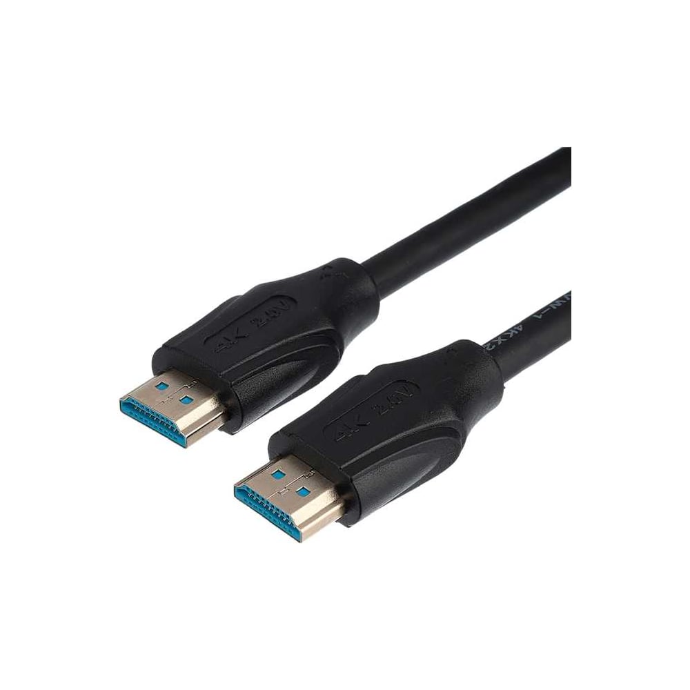 Кабель GoPower HDMI (m)-HDMI (m) 5.0м ПВХ ver.1.4 черный в пакете 00-00027307