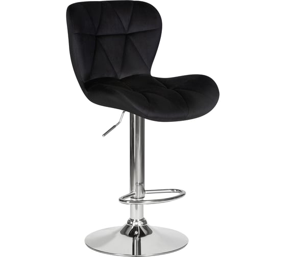 Изображение товара Барный стул DOBRIN BARNY цвет сиденья черный велюр MJ9-101, цвет основания хромированная сталь LM-5022_CH-M_V-MJ9-101