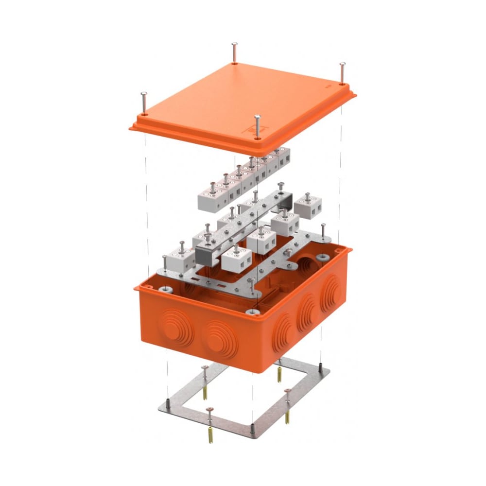 Изображение товара Огнестойкая пластиковая коробка Промрукав 260x175x90 мм для электропроводки