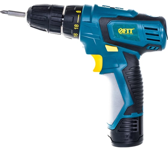 Изображение товара Аккумуляторная дрель-шуруповерт FIT 80179