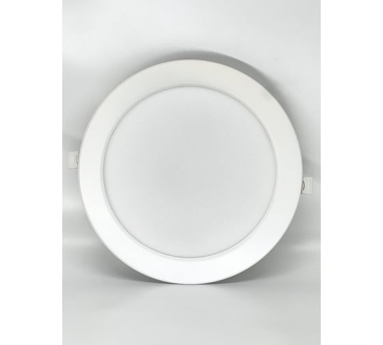 Изображение товара Светильник truEnergy светодиодный ультратонкий круг 24W 4000K 1900Lm D220мм металл белый 10036