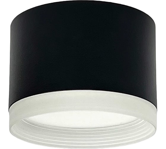 Изображение товара Светильник накладной truEnergy с матовым кольцом с цоколем GX53 D82xH60мм алюминий черный 21034