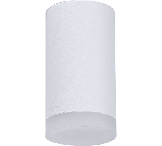 Изображение товара Светильник накладной truEnergy с матовым рассеивателем с цоколем GU10 D55xH100мм алюминий белый 21302