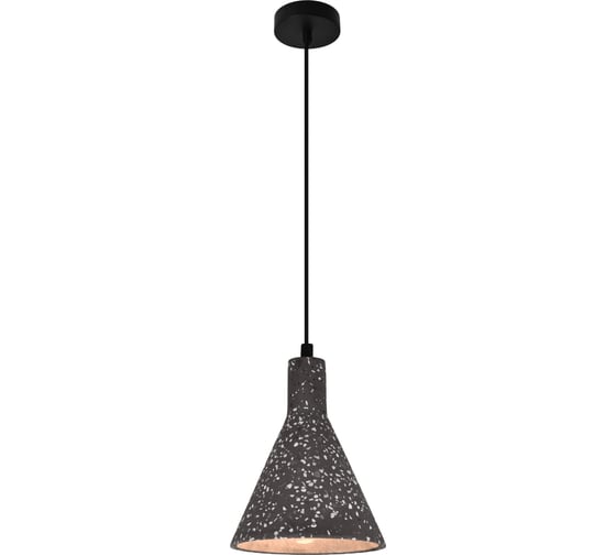 Изображение товара Подвесной светильник truEnergy конусный с цоколем E27 D162xH200мм искусственный камень цвет черный гранит 21403
