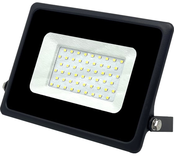 Изображение товара Светодиодный прожектор truEnergy IP65 50W 6500K 4000Lm 207x163x32 мм черный алюминий 13051