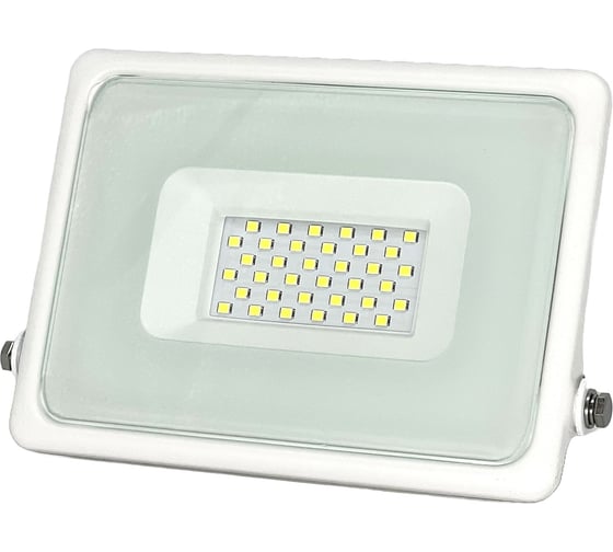 Изображение товара Светодиодный прожектор truEnergy IP65 30W 6500K 2550Lm 168x110x32 мм белый алюминий 13114