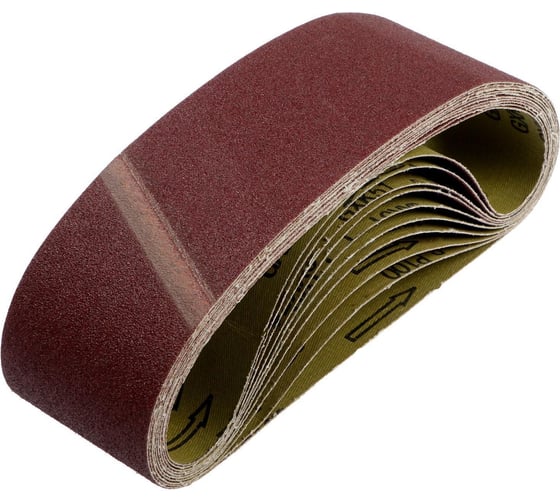 Изображение товара Лента абразивная бесконечная на тканевой основе (10 шт; 75х533 мм; Р100) ТУНДРА 1300826