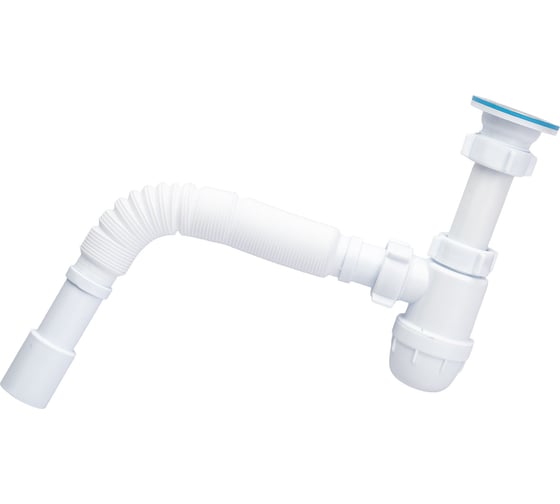 Изображение товара Сифон для умывальника АНИ Пласт бутылочный, 1 1/4x32, гофра, 32х32/40, нержавеющая сетка BM1015 025-1045