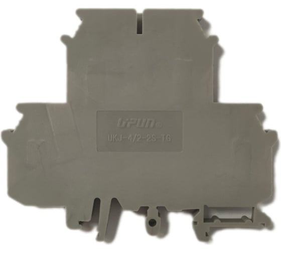 Изображение товара Клемма винтовая двухуровневая UPUN UKJ-4/2-2S-TG медная, 30 шт 11330