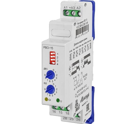 Изображение товара Реле времени Меандр РВО-15 ACDC24B/AC230B УХЛ4 A8302-16932887