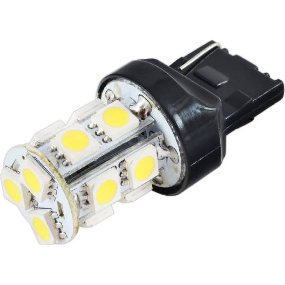 фото Автолампа диод skyway t20/5w21/5w 12v 13 smd без цоколя 2-контактная белая габариты, стопы s08201201