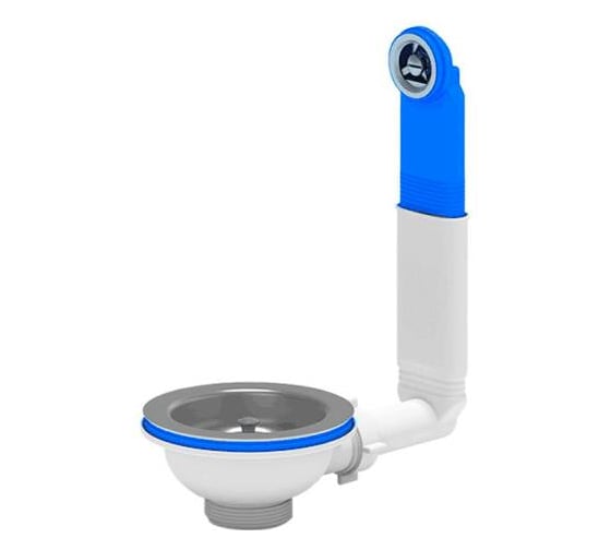 Изображение товара Выпуск для мойки АНИ Пласт жесткий перелив, 3 1/2, нержавеющая сетка N320 025-0156