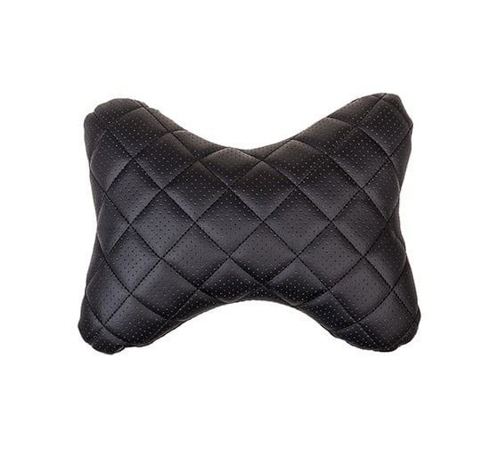 Изображение товара Подушка на подголовник SKYWAY перфорированная искусственная кожа, черная строчка S08001006