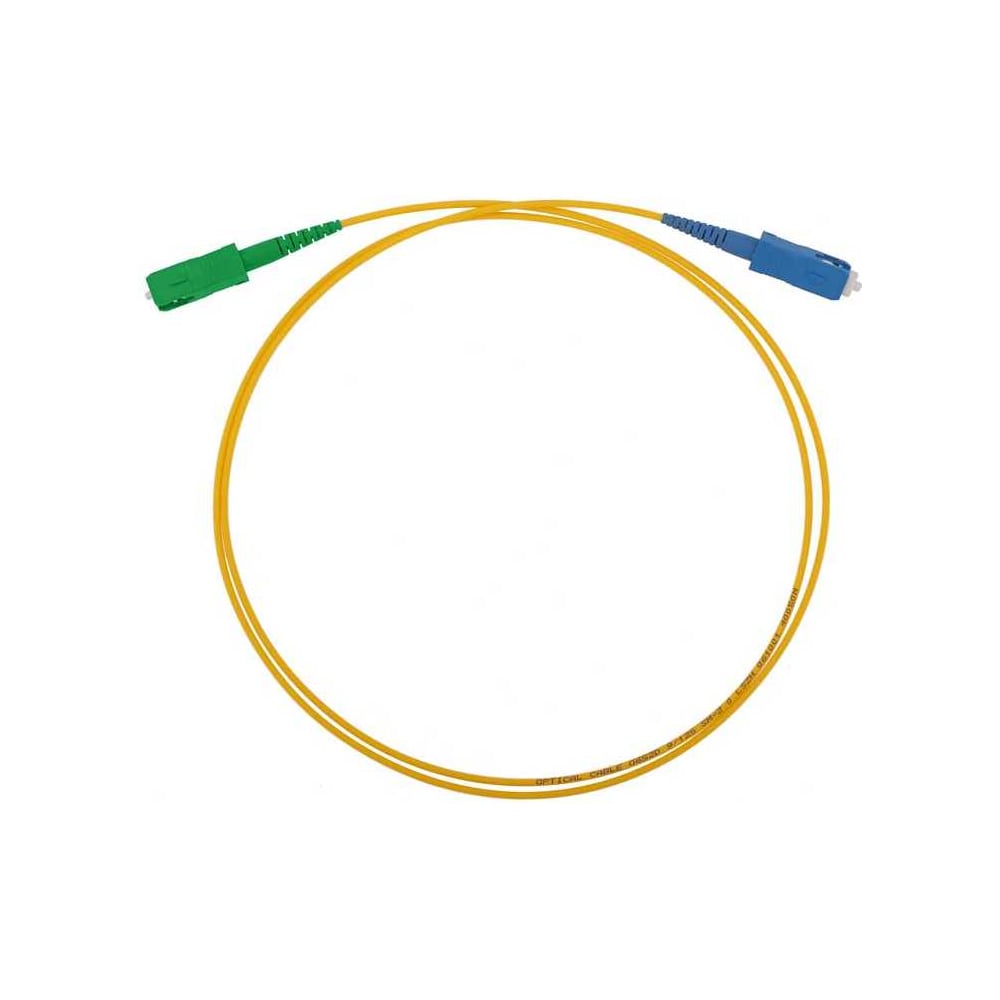 Изображение товара Шнур оптический "КОМПАНИЯ ФОРТОН" APC/SC UPC-SM-simp-3м