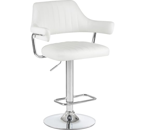 Изображение товара Барный стул DOBRIN CHARLY цвет сиденья белый, цвет основания хром LM-5019_CH-M_EL-white