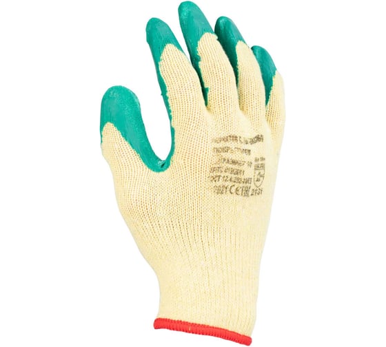 Изображение товара Трикотажные перчатки Fort 7032 W, рифленый латекс, 00501183145