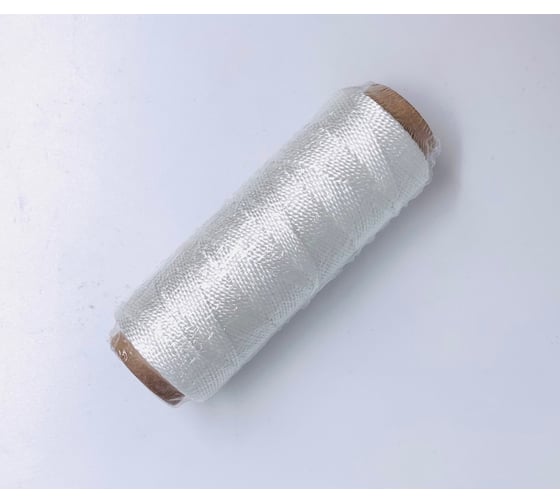 Изображение товара Нить капроновая Сибшнур крученая, 2-х прядная, 187 текс, белая, 50 м, гильза 40132