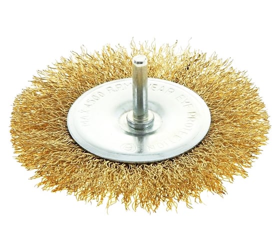 Изображение товара Щетка плоская металлическая со шпилькой 100 мм для дрели ТУНДРА 1032378