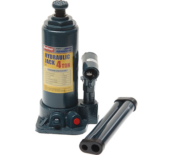 Изображение товара Гидравлический бутылочный домкрат MEGAPOWER 4 т, 194-372 мм, с клапаном M-90404