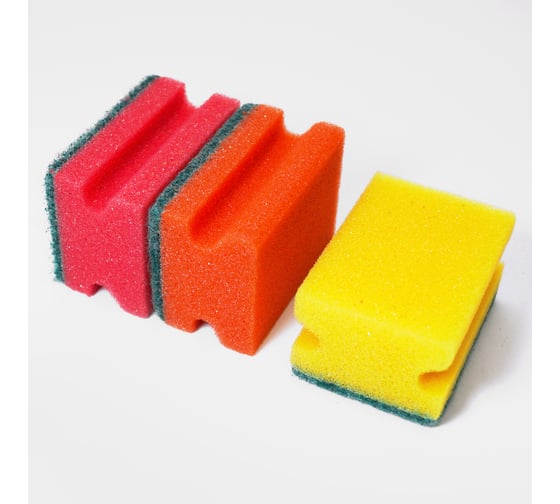 Изображение товара Губка для посуды Guppy Profi Профильная (3 шт) 80x60x43 мм 8455063