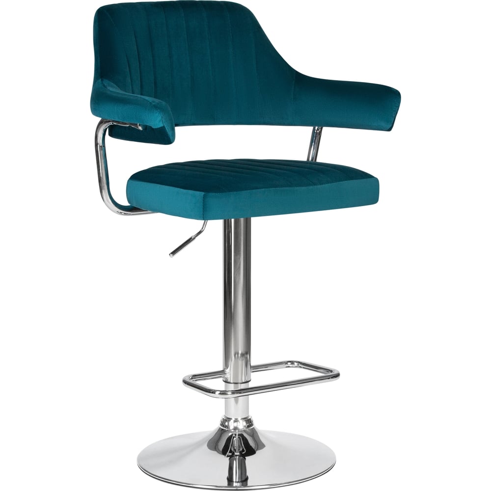 Изображение товара Барный стул DOBRIN CHARLY с велюровым сиденьем морской волны