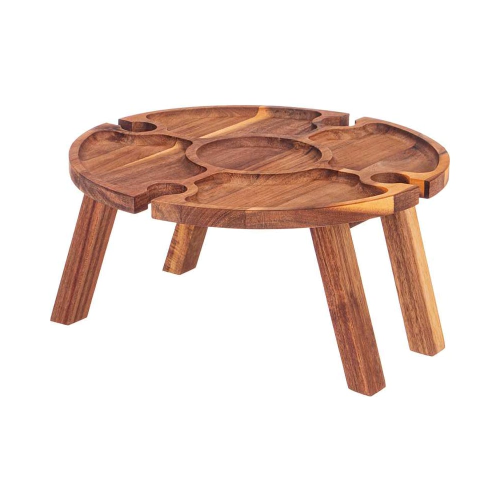 Изображение товара Столик сервировочный (винный) Agness акация, 30x30x15 см 897-121