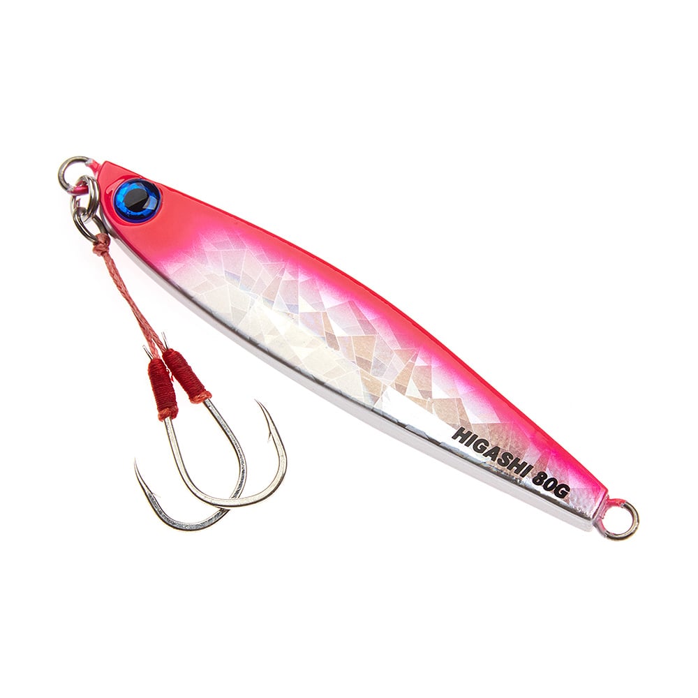 Изображение товара Пилькер HIGASHI Hayai jigu 80 г - блесна для ловли рыбы, двойной крючок, яркий цвет