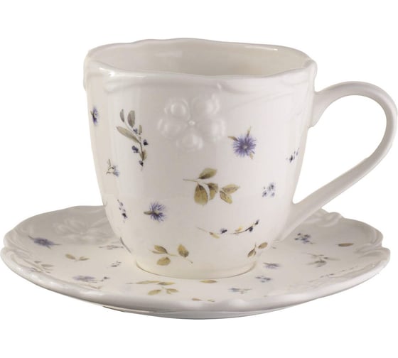 Изображение товара Чайная пара BILLIBARRI Royal Bine цветочный принт, фарфор, 275 мл 806667415312