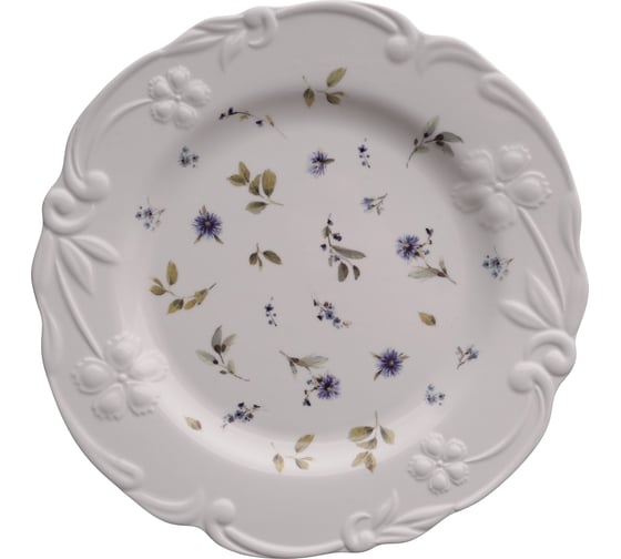Изображение товара Тарелка BILLIBARRI Royal Bine цветочный принт, фарфор, 26 см 806914045862