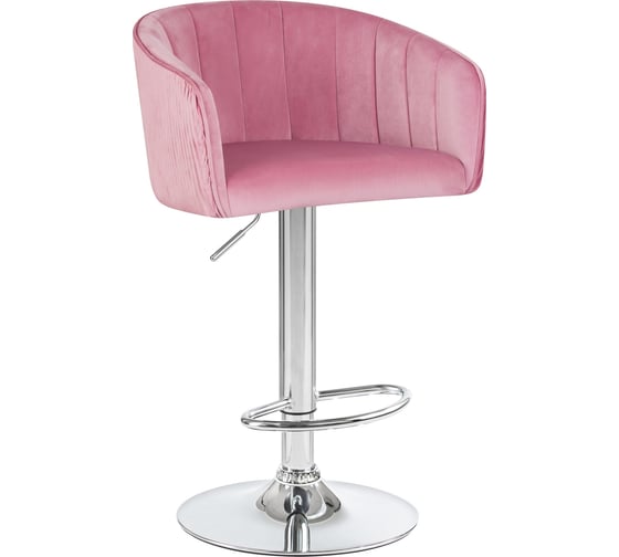 Изображение товара Барный стул DOBRIN DARCY цвет сиденья розовый 1922-16, цвет основания хром  LM-5025_CH-M_V-1922-16