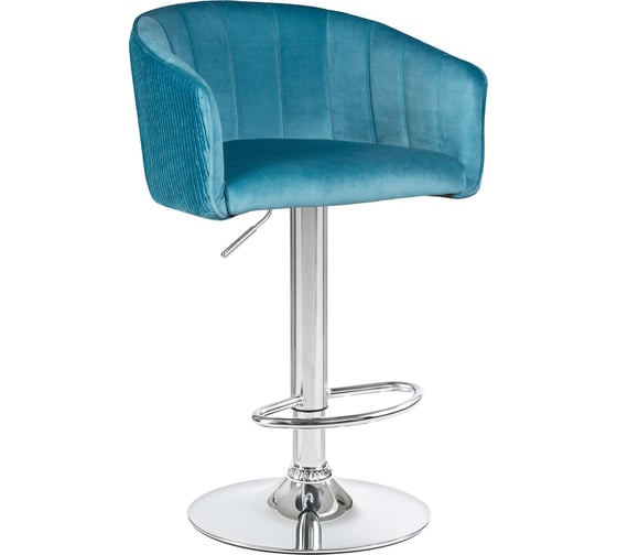Изображение товара Барный стул DOBRIN DARCY цвет сиденья морской волны 1922-7, цвет основания хром LM-5025_CH-M_V-1922-7