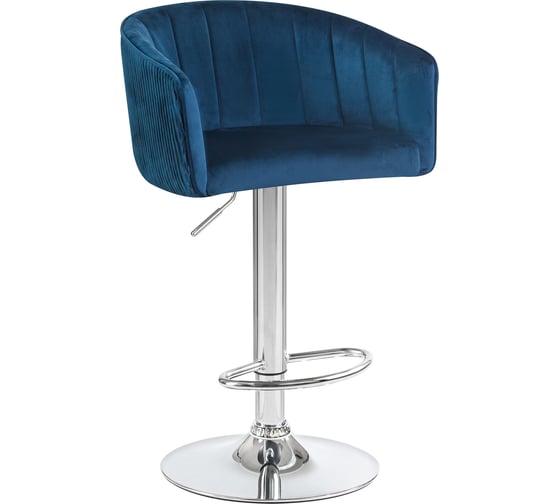Изображение товара Барный стул DOBRIN DARCY цвет сиденья синий 1922-20, цвет основания хром LM-5025_CH-M_V-1922-20