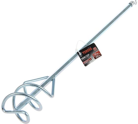 Изображение товара Миксер оцинкованный для песчано-гравийных смесей (60х8х400 мм; шестигригранный) TUNDRA 1164173