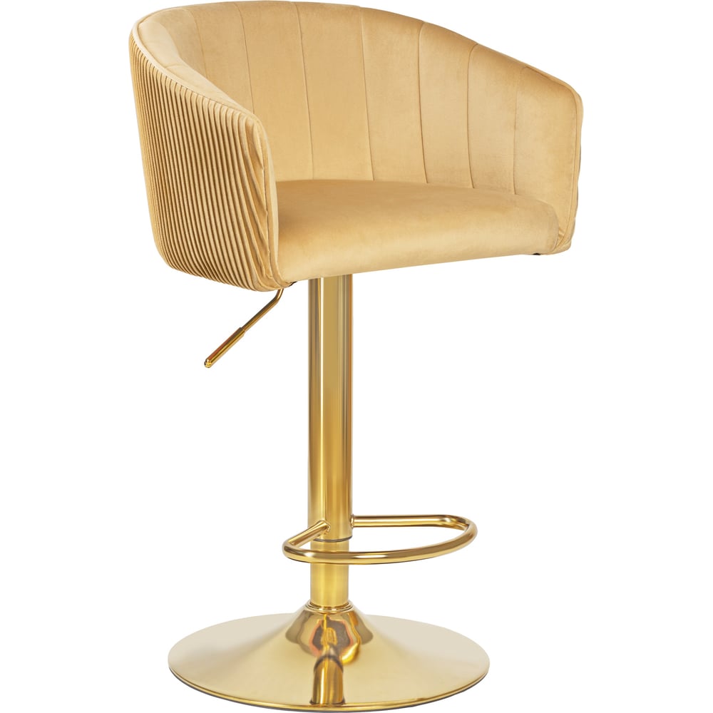 Изображение товара Барный стул DOBRIN DARCY GOLD с регулировкой и колесами, стильный и удобный