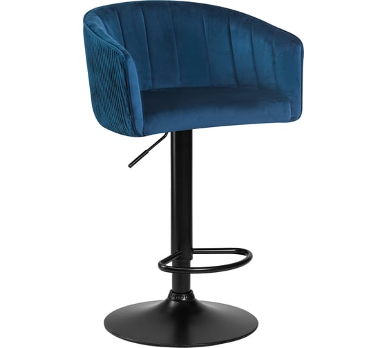 Изображение товара Барный стул DOBRIN DARCY BLACK цвет сиденья синий велюр 1922-20, цвет основания черное  LM-5025_B-M_V-1922-20