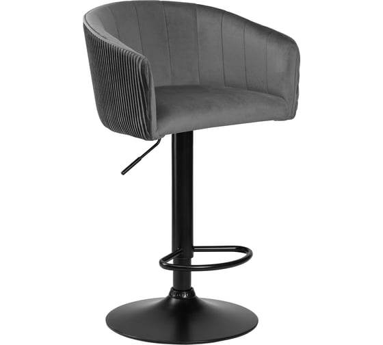 Изображение товара Барный стул DOBRIN DARCY BLACK цвет сиденья серый 1922-19, цвет основания черное LM-5025_B-M_V-1922-19