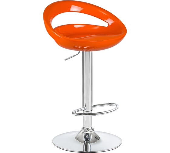 Изображение товара Барный стул DOBRIN DISCO цвет сиденья оранжевый, цвет основания хром  LM-1010_CH-M_ABS-orange