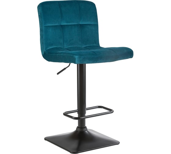Изображение товара Барный стул DOBRIN DOMINIC цвет сиденья цвет морской волны велюр MJ9-99, цвет основания черный LM-5018_B-M_V-MJ9-99