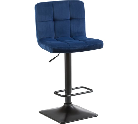 Изображение товара Барный стул DOBRIN DOMINIC цвет сиденья синий велюр MJ9-117, цвет основания черный LM-5018_B-M_V-MJ9-117